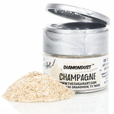 The Sugar Art - DiamonDust - Edible Glitter For Decorating Cakes, Cupcakes & More - Kosher, Food-Grade Coloring - Champagne - 3 grams - ViaCheff.com